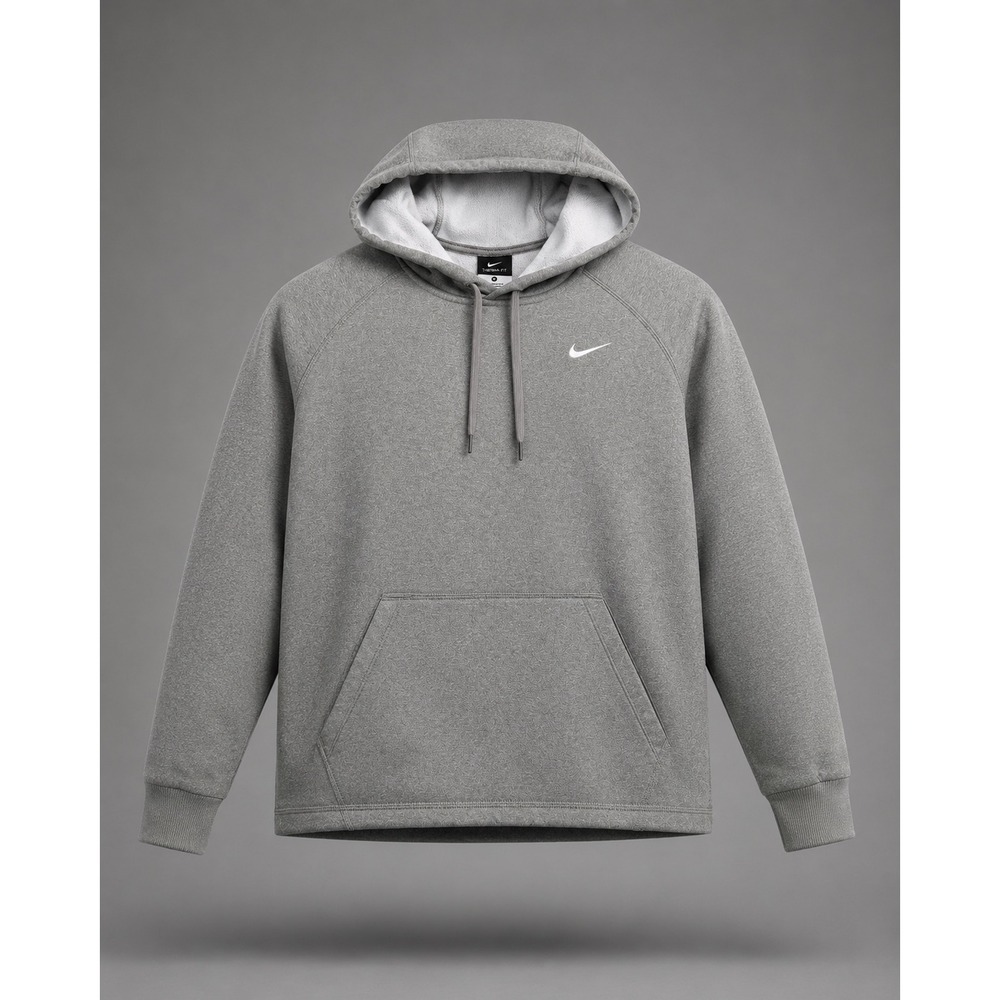 Nike‎ Therma-FIT Hoodie Mens Medium Gray Pullover Fleece Sweatshirt 518115-063